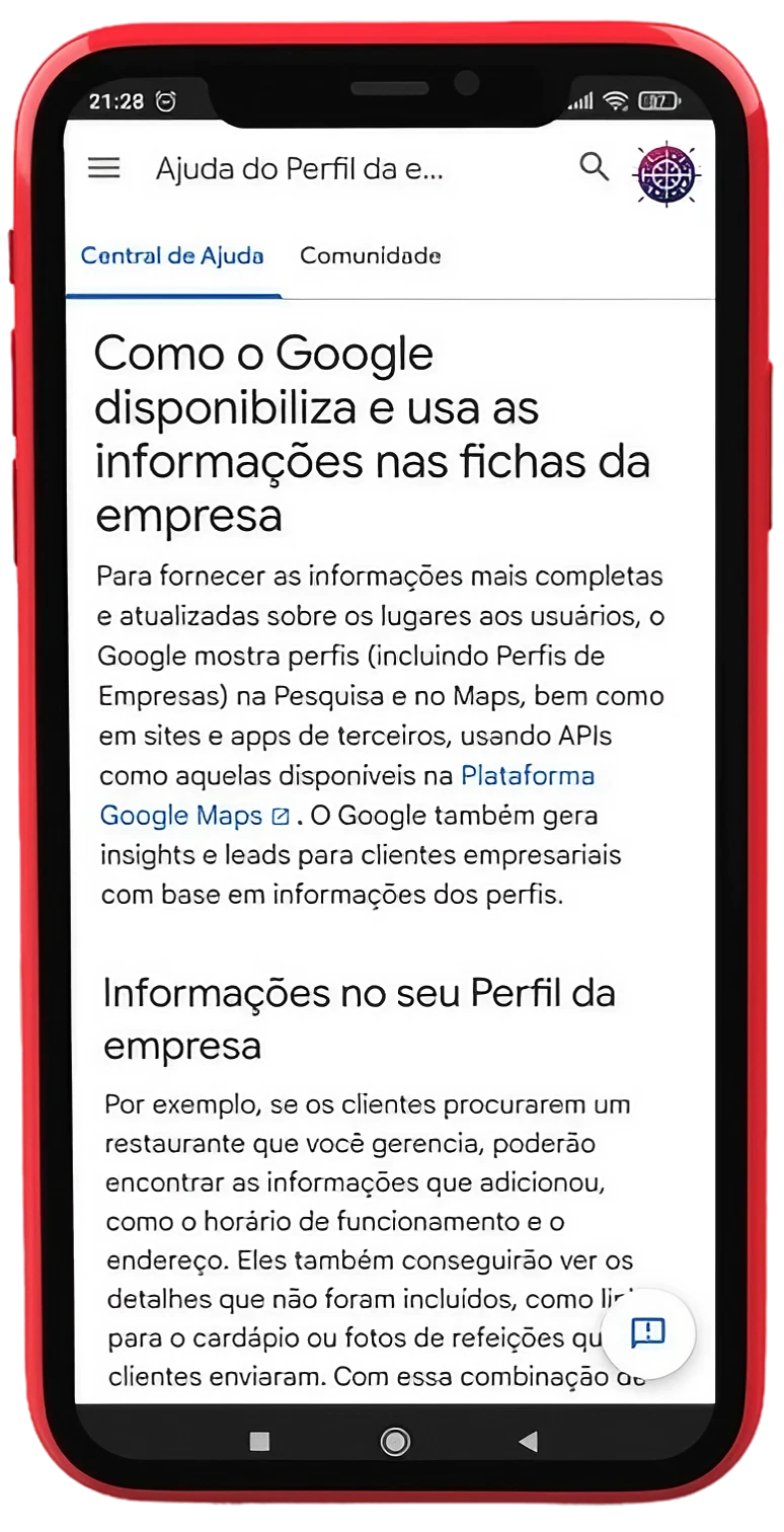 Serviço de suporte do Google Meu Negócio 2 Suporte google quadrante digital